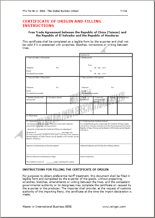 Accordo di libero scambio Taiwan Honduras El Salvador