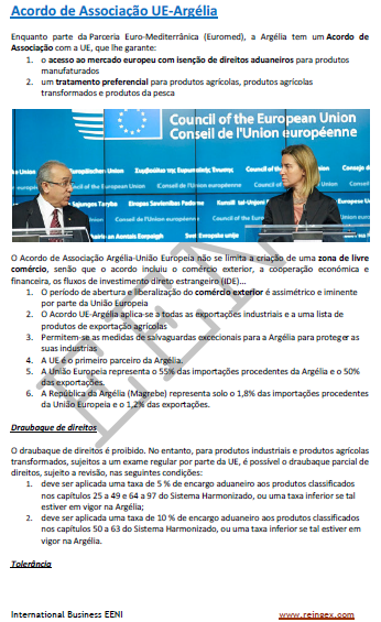 Acordo de Associação União Europeia (Portugal)-Argélia