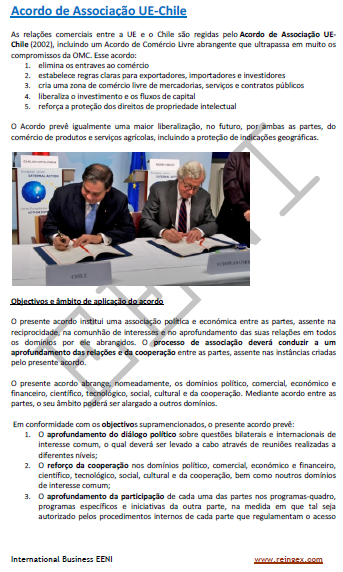 Acordo de Associação União Europeia (Portugal)-Chile