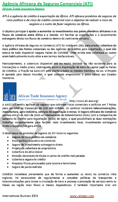 Agência africana Seguros comerciais