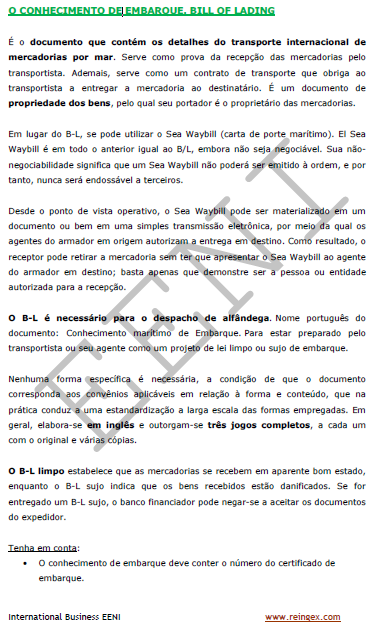 Conhecimento de embarque