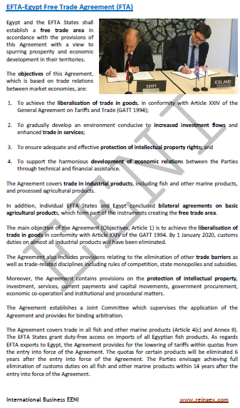 Associação Europeia de Livre-Comércio -Egito Acordo de Livre-Comércio
