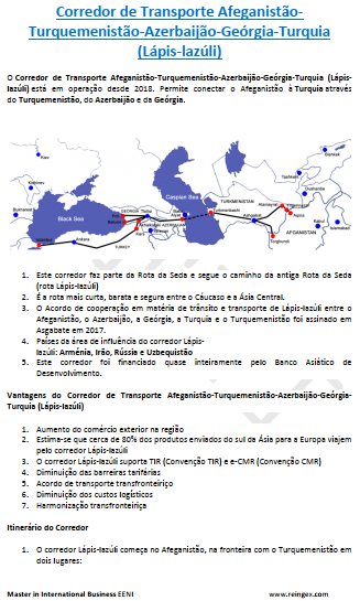 Corredor de Transporte Afeganistão-Turquemenistão-Azerbaijão-Geórgia-Turquia (Lápis-lazúli)