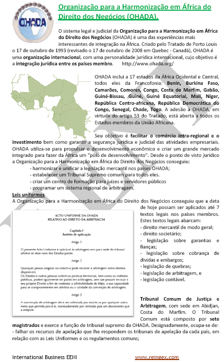 Organização para a Harmonização do Direito Mercantil em África (OHADA), Guiné-Bissau. Lei de Arbitragem