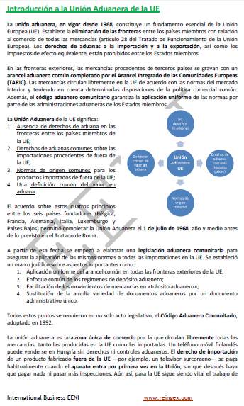 Comércio Exterior: União Aduaneira da União Europeia