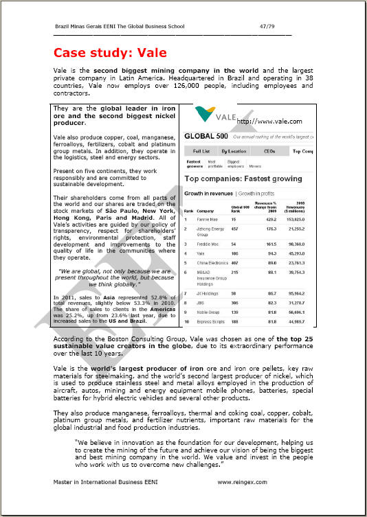 Бразилия Минас-Жерайс VALE