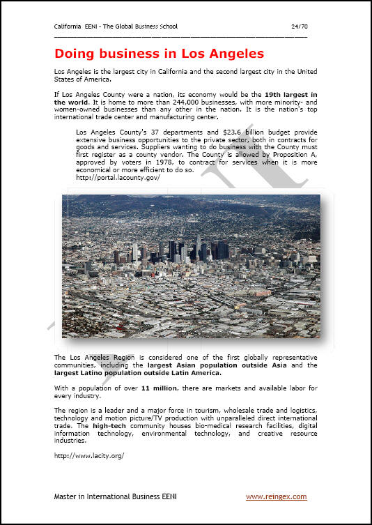 ธุรกิจใน แคลิฟอร์เนีย