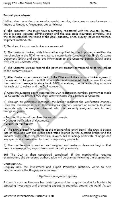 Kalakalang Panlabas at Negosyo sa Uruguay