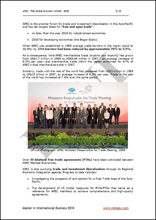 Asya-Pasifik Ekonomik İşbirliği APEC, Yüksek Lisans