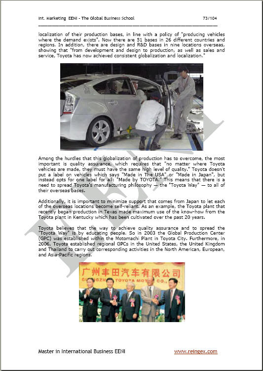 Toyota Global Marketing